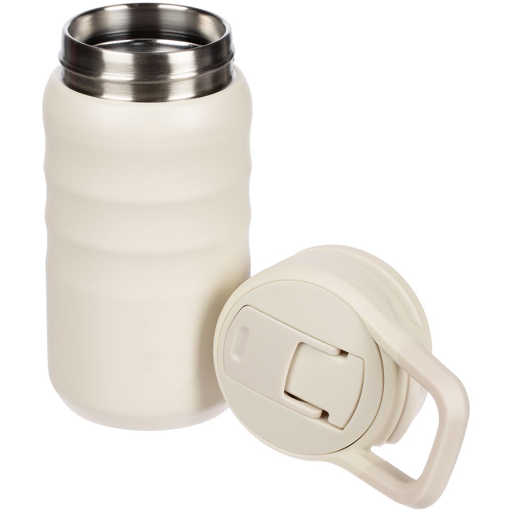 Термобутылка Fujisan 2.0 без логотипа, белая (молочная) — изображение 6