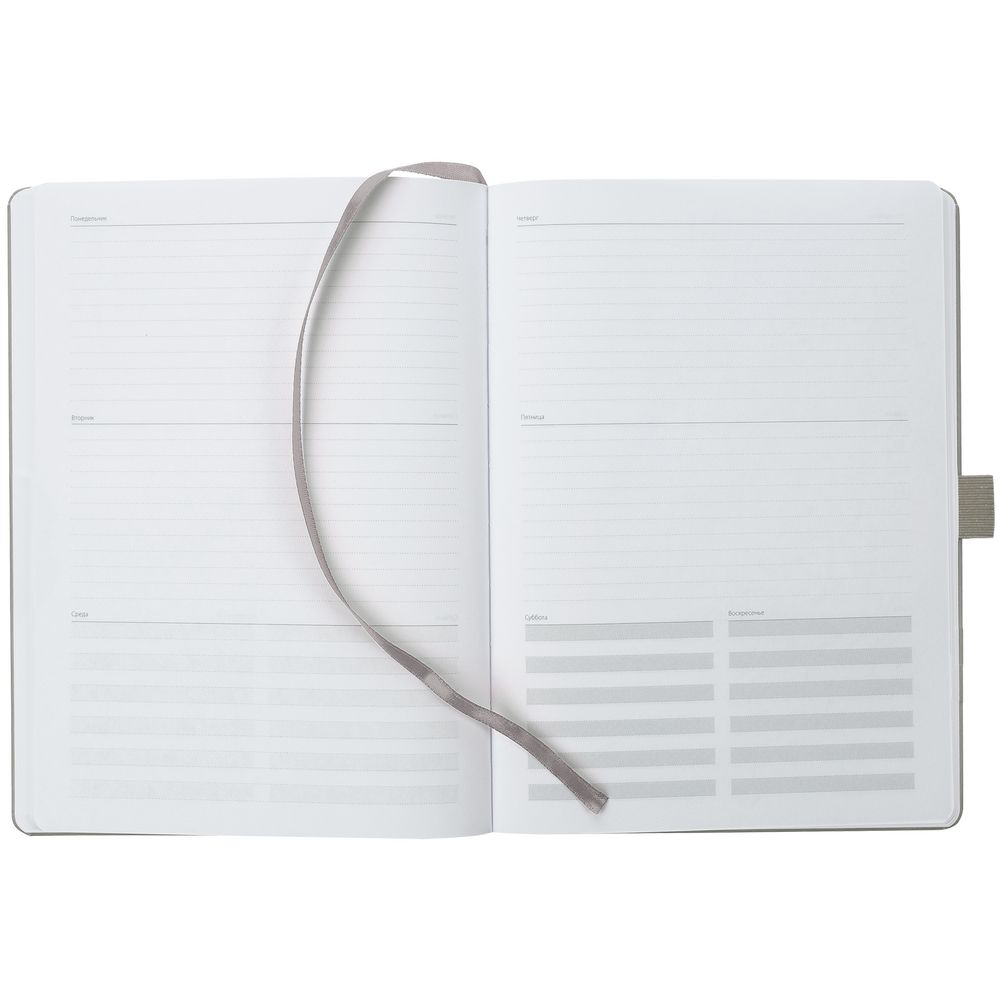 Еженедельник Lucky, недатированный, серый — изображение 7