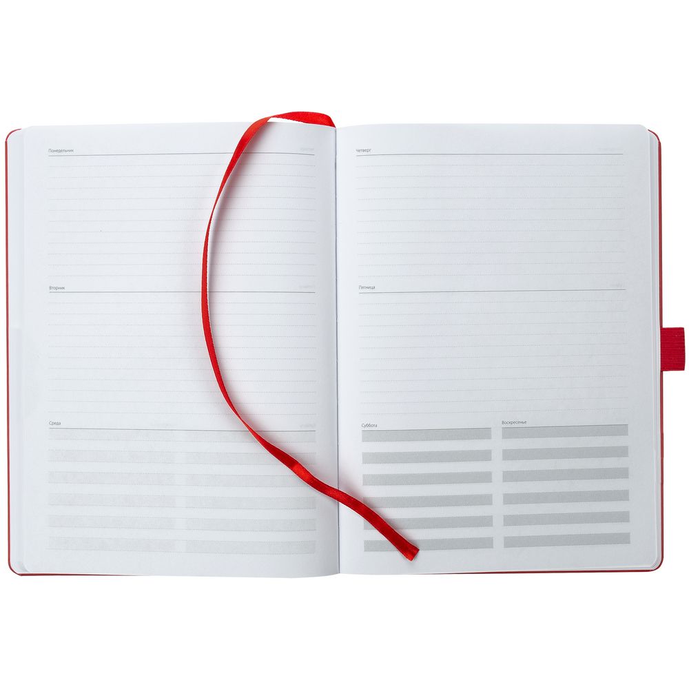 Еженедельник Lucky, недатированный, красный — изображение 7