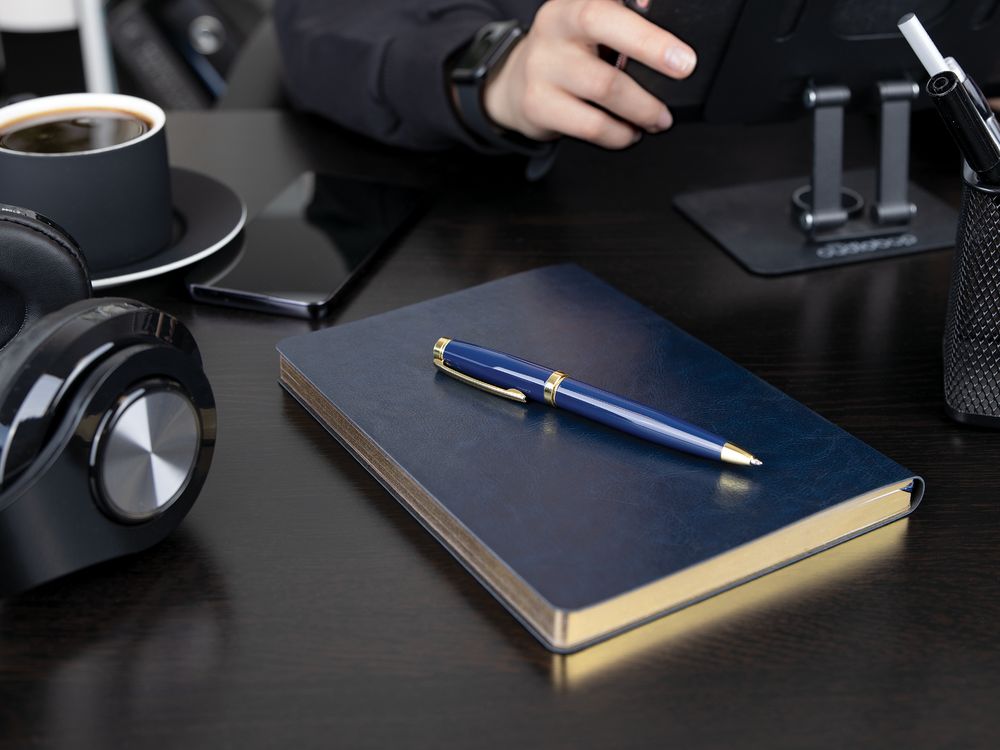 Ручка шариковая Letra Gold, глянцевая, белая — изображение 6