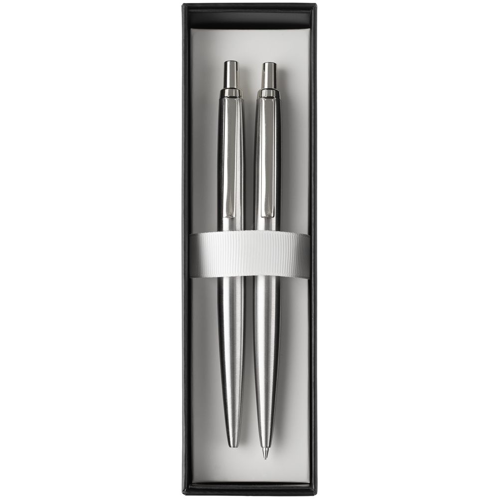 Набор из механического карандаша и ручки Poetica, серебристый — изображение 4