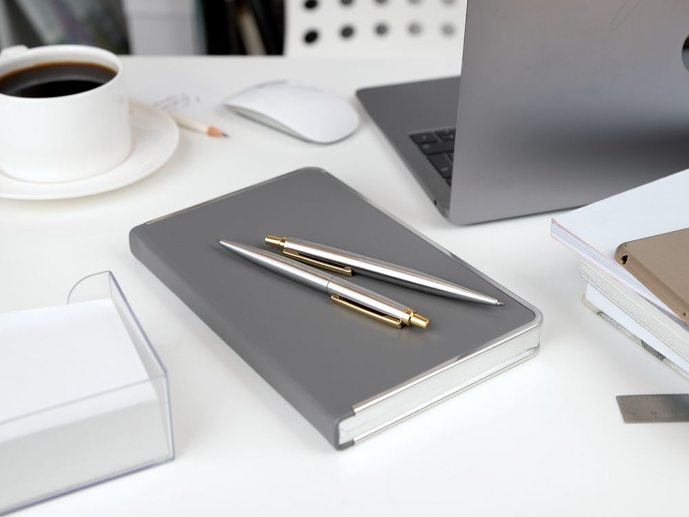 Набор из механического карандаша и ручки Poetica, серебристый — изображение 5