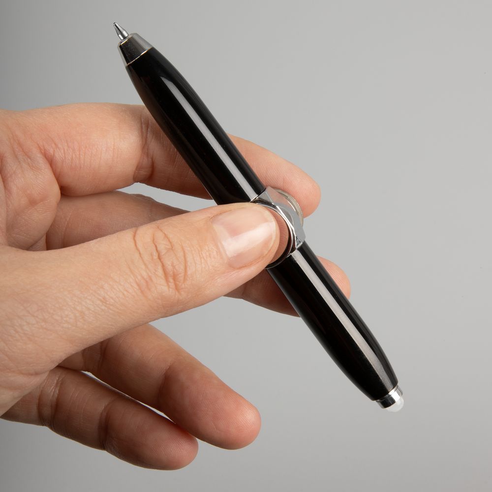 Ручка-спиннер Flipen с фонариком, черная — изображение 8