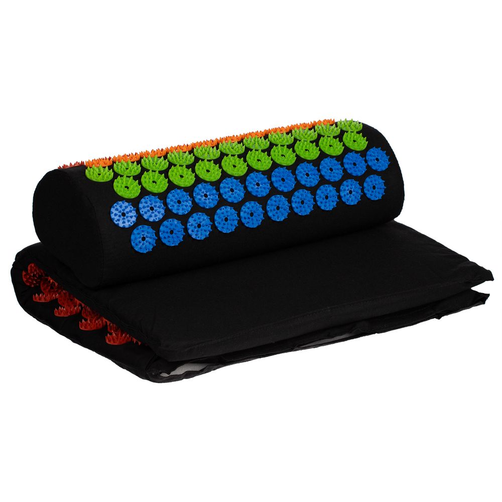 Массажный акупунктурный коврик с валиком Iglu, разноцветный — изображение 3