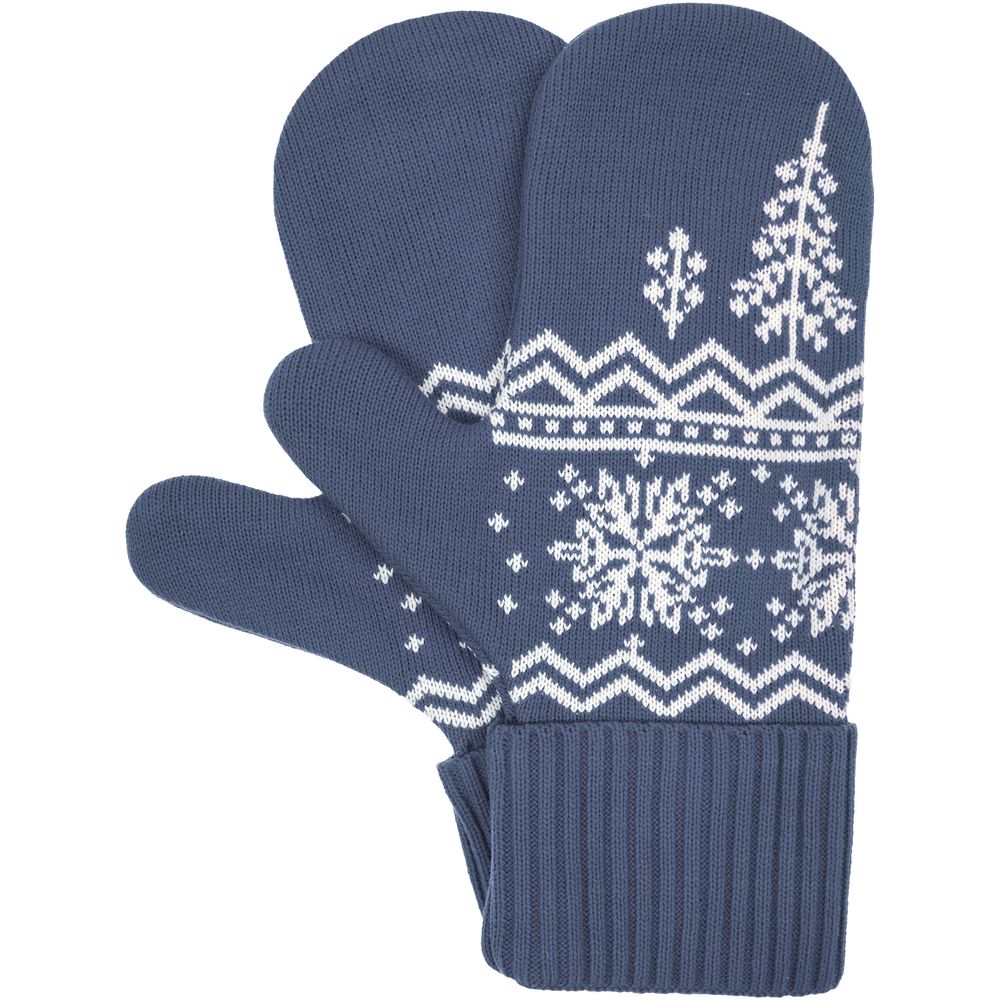 Варежки Elnik, серые с молочно-белым — изображение 2