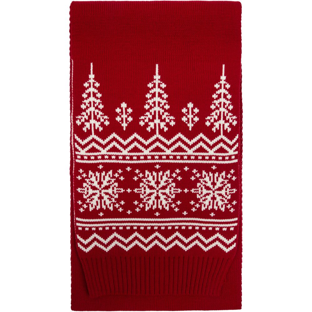 Шарф Elnik, красный с молочно-белым — изображение 2