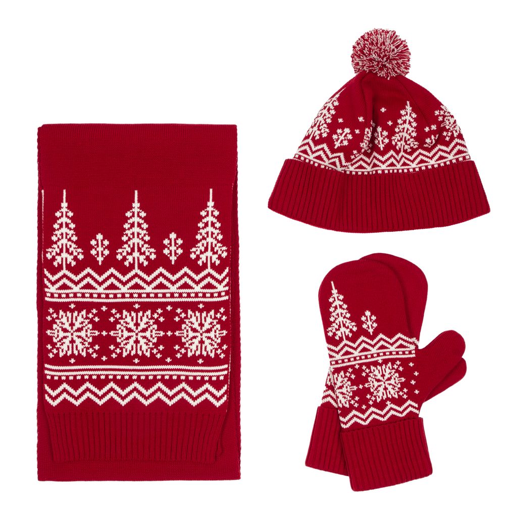 Шарф Elnik, красный с молочно-белым — изображение 4