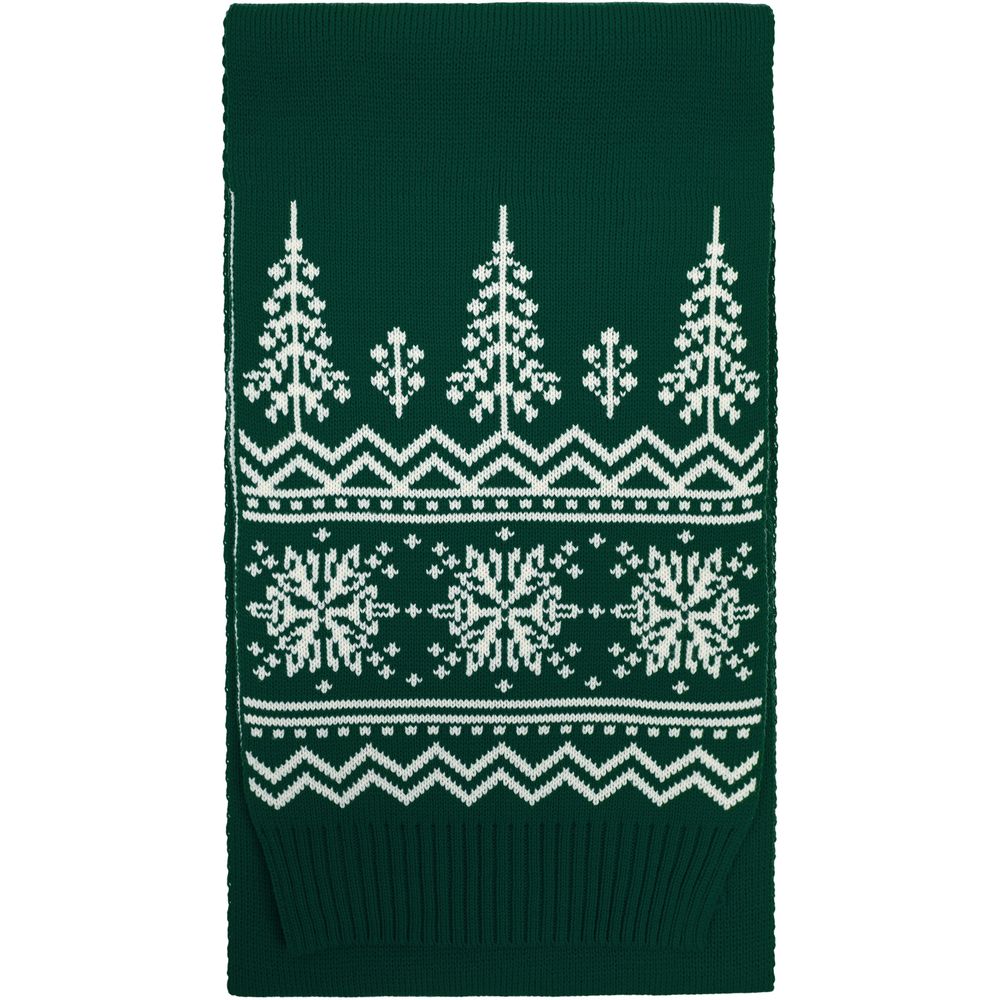 Шарф Elnik, зеленый с молочно-белым — изображение 2