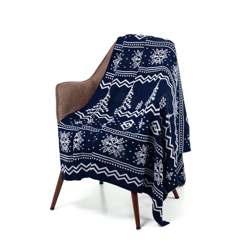 Плед Elnik, синий с молочно-белым — изображение 2