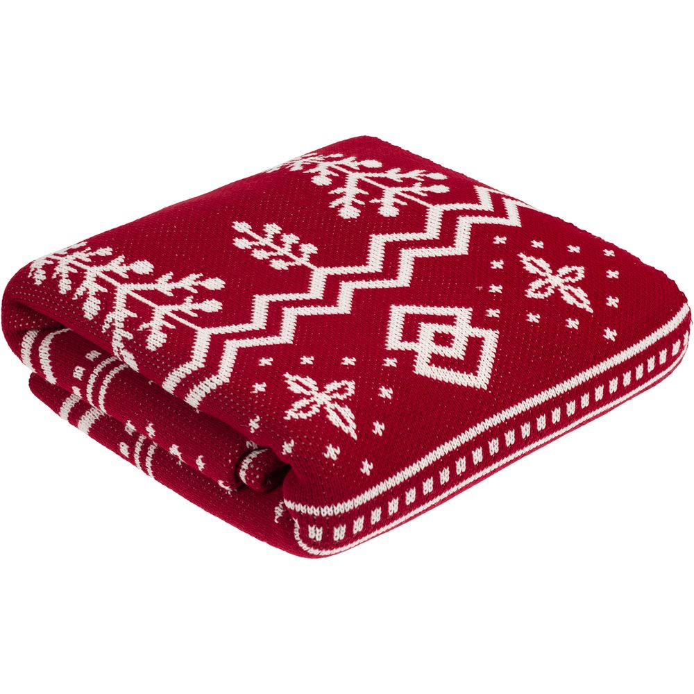 Плед Elnik, красный с молочно-белым — изображение 5