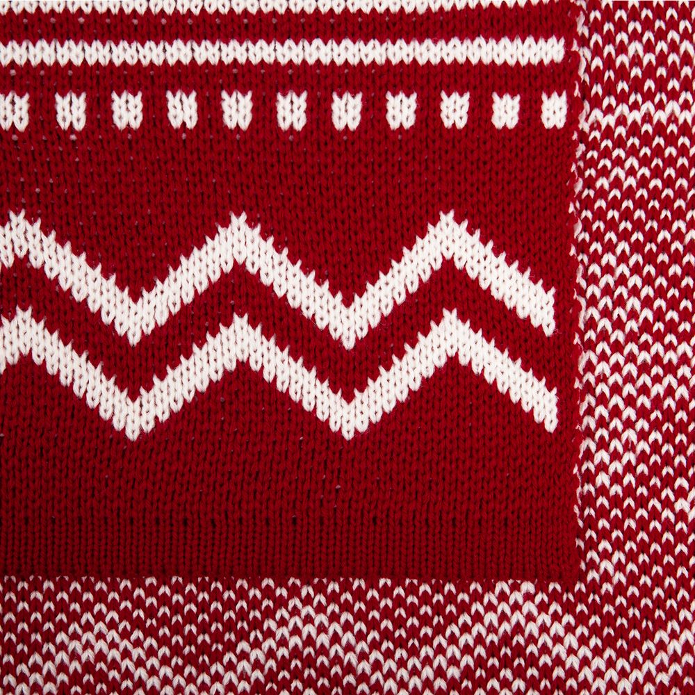 Плед Elnik, красный с молочно-белым — изображение 4