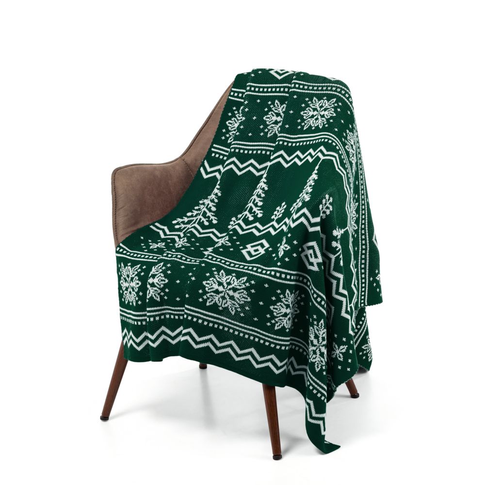 Плед Elnik, зеленый с молочно-белым — изображение 2