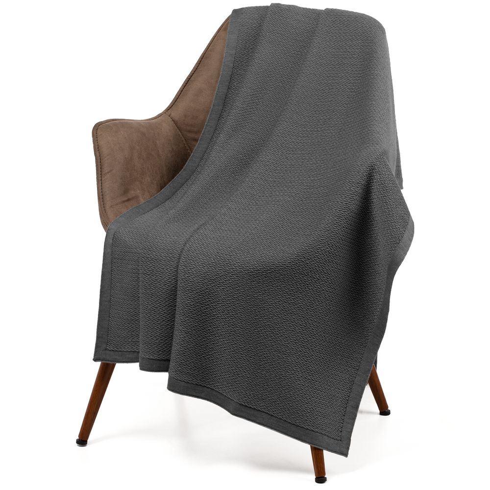 Плед Ornato, серый (кварцевый меланж) — изображение 2