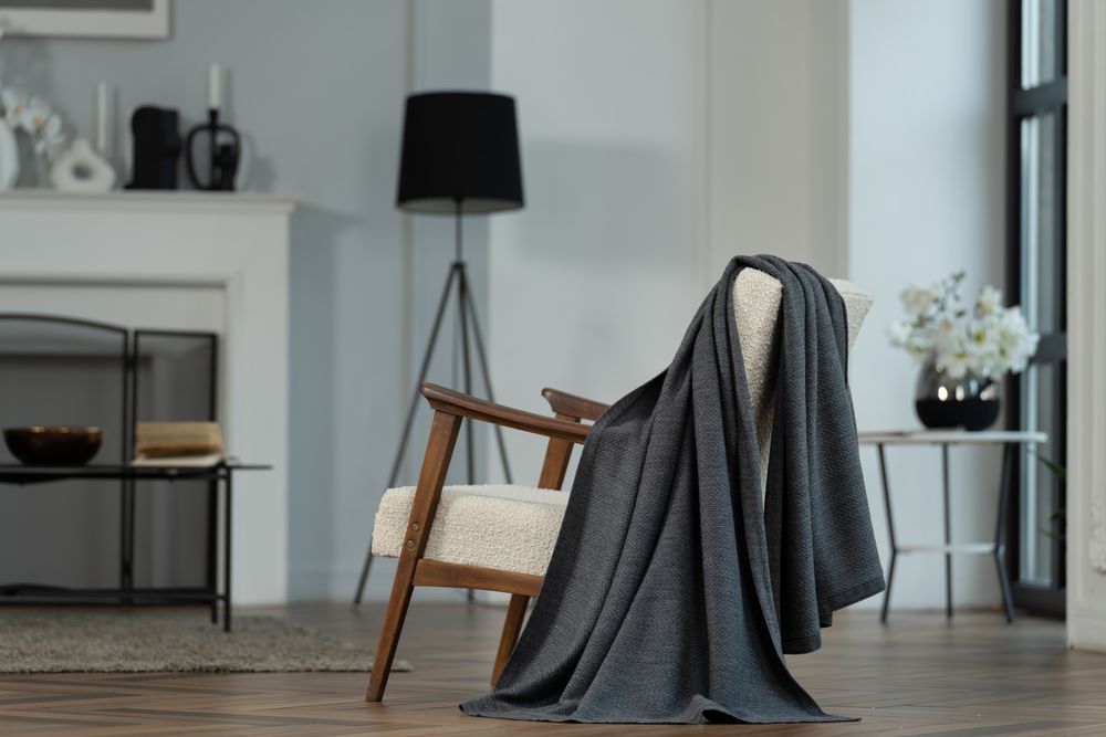 Плед Ornato, серый (кварцевый меланж) — изображение 7