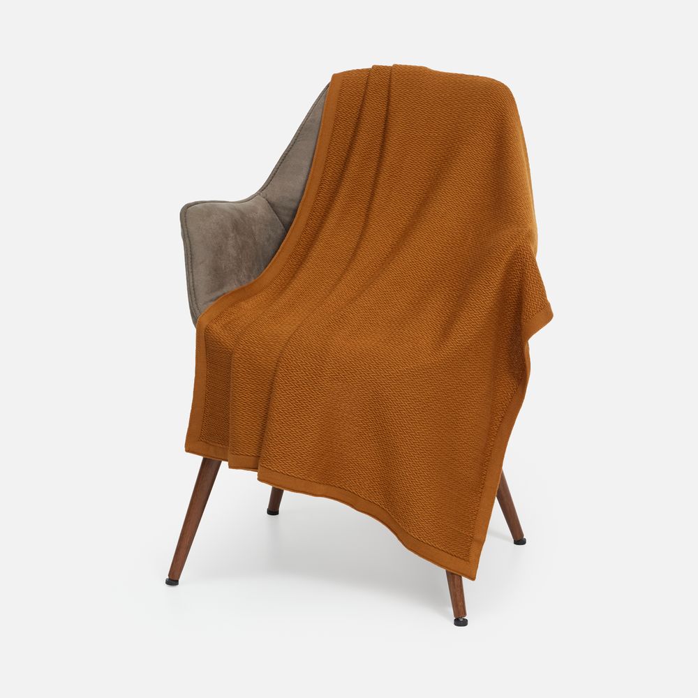 Плед Ornato, оранжевый (светлое золото) — изображение 2