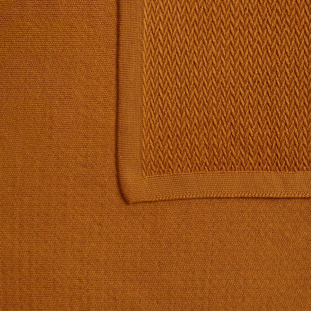 Плед Ornato, оранжевый (светлое золото) — изображение 4