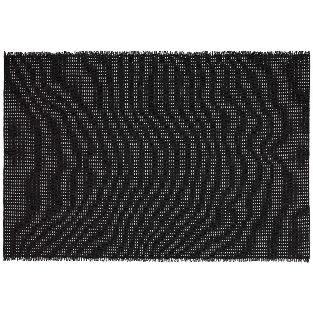 Плед Fringy, черный с белым — изображение 5