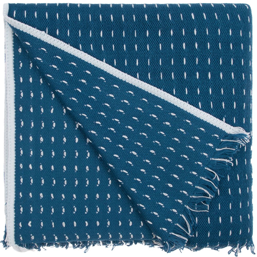 Плед Fringy, синий с голубым — изображение 3