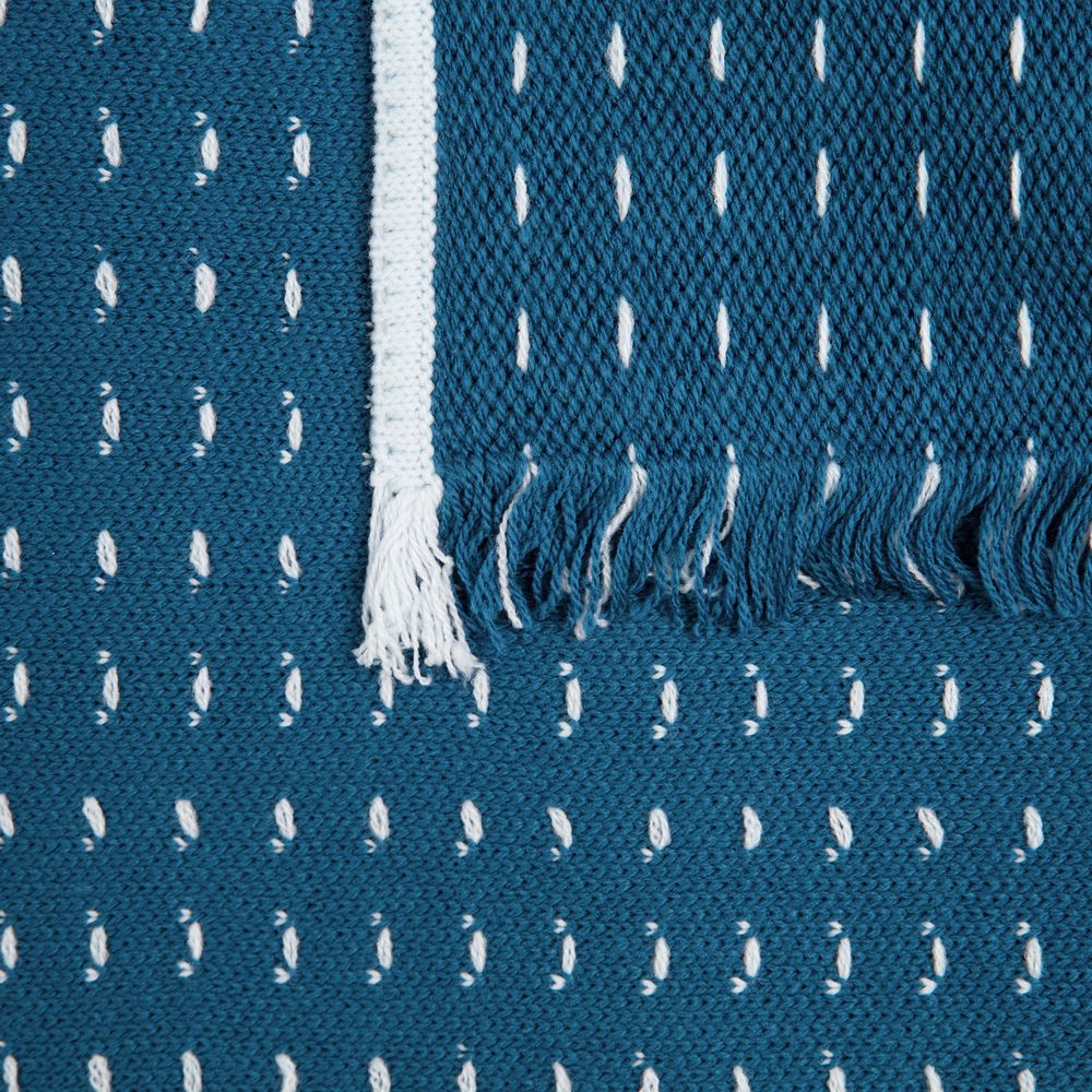 Плед Fringy, синий с голубым — изображение 4