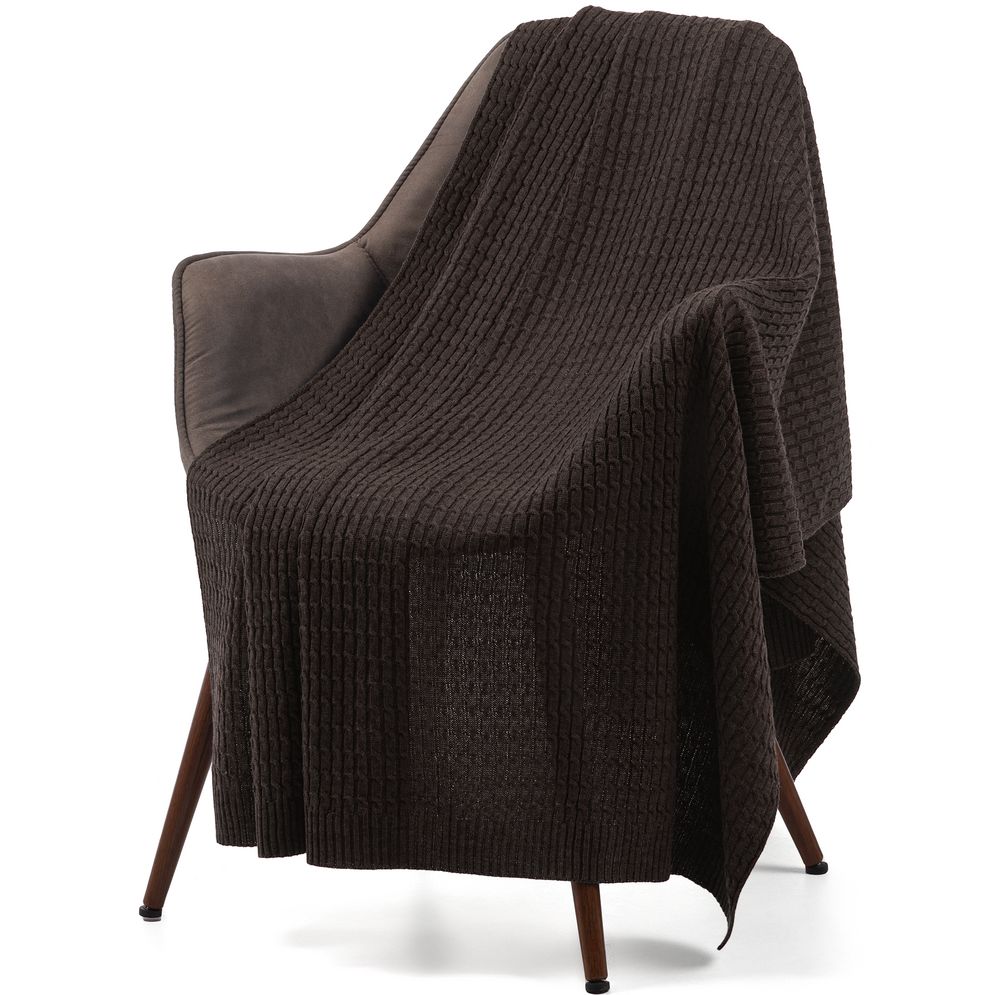 Плед Slumberland, коричневый меланж — изображение 2