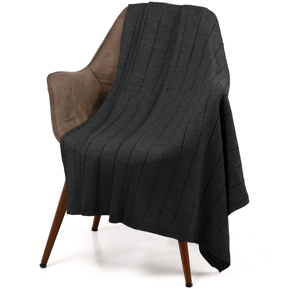 Плед Bambolay, темно-серый меланж — изображение 2