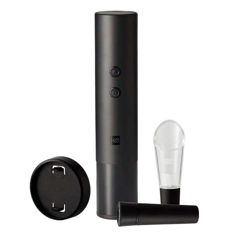 Винный набор HuoHou Electric Wine Bottle Opener 4 in 1, черный — изображение 2