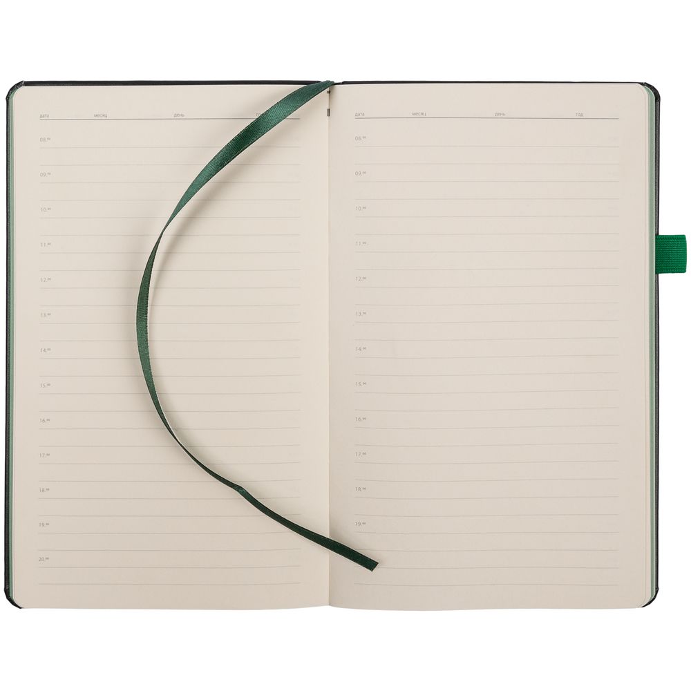 Ежедневник Ton Metal, недатированный, черный с зеленым — изображение 6