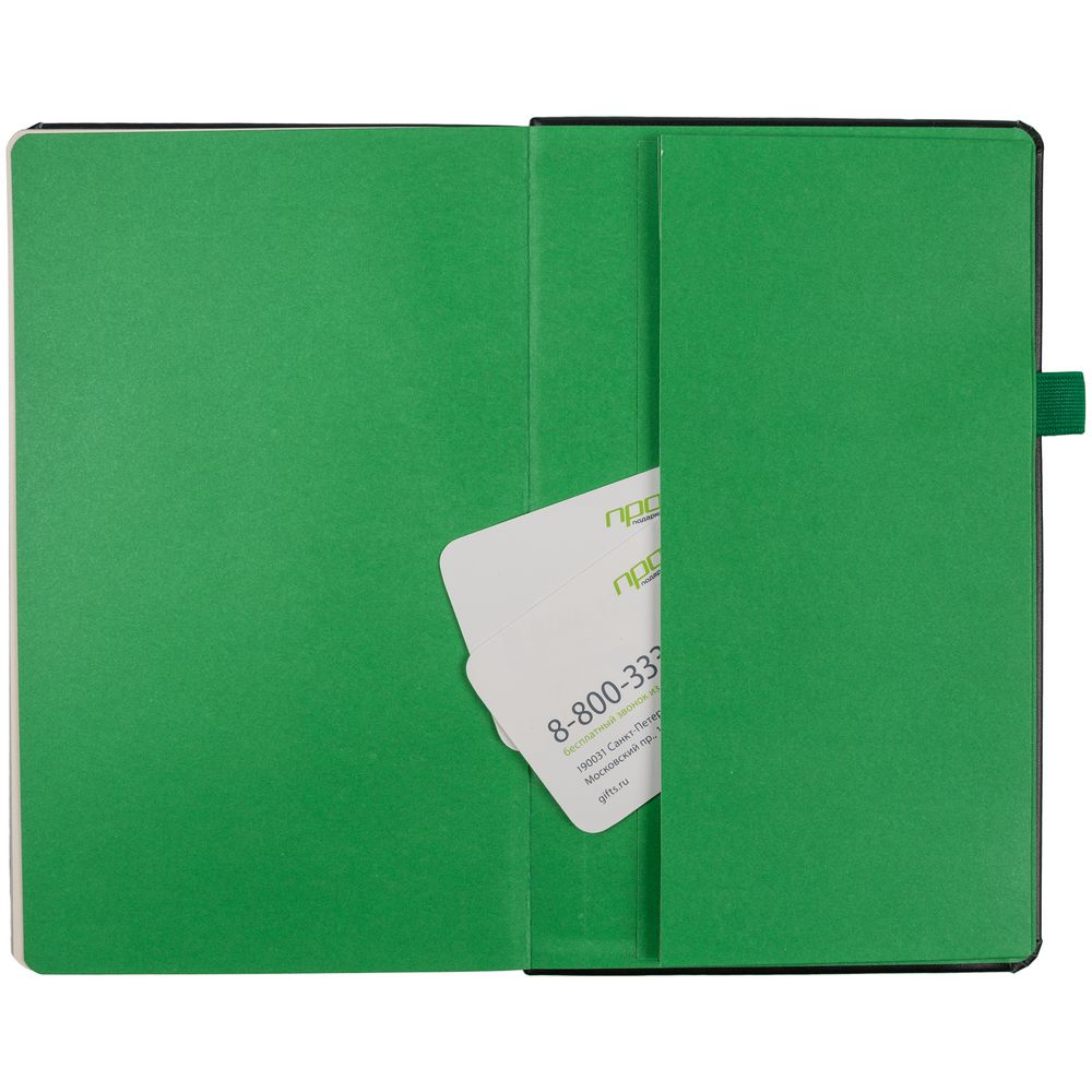 Ежедневник Ton Metal, недатированный, черный с зеленым — изображение 7