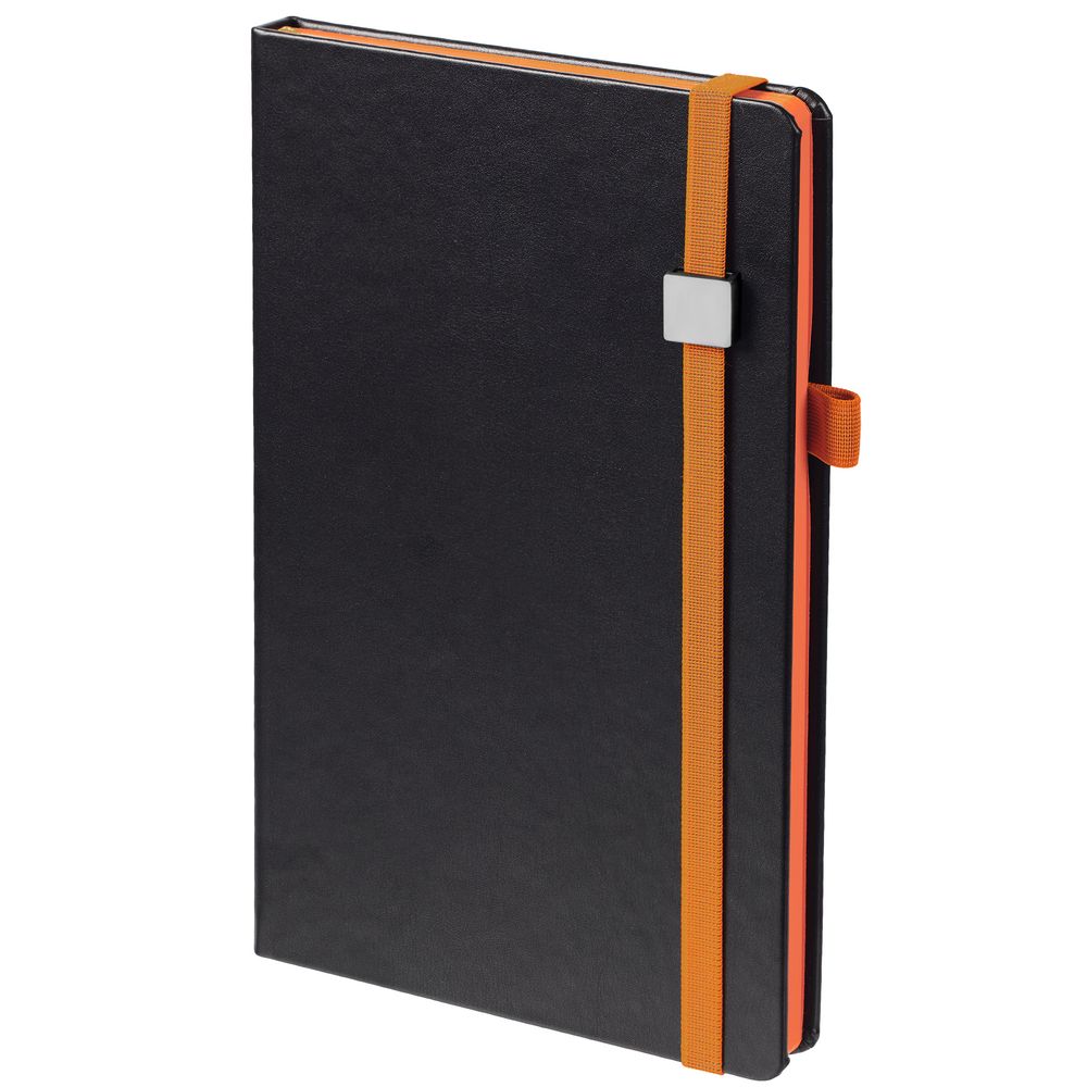 Ежедневник Ton Metal, недатированный, черный с оранжевым — изображение 2