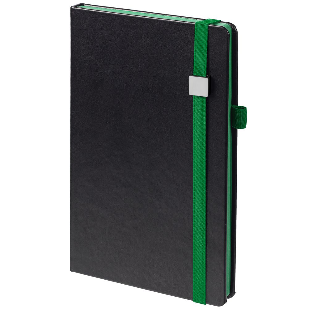 Ежедневник Ton Metal, недатированный, черный с зеленым — изображение 2