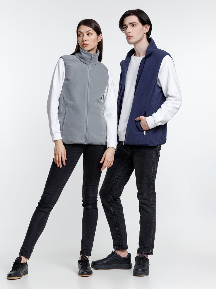 Жилет флисовый унисекс Nesse, темно-синий — изображение 10