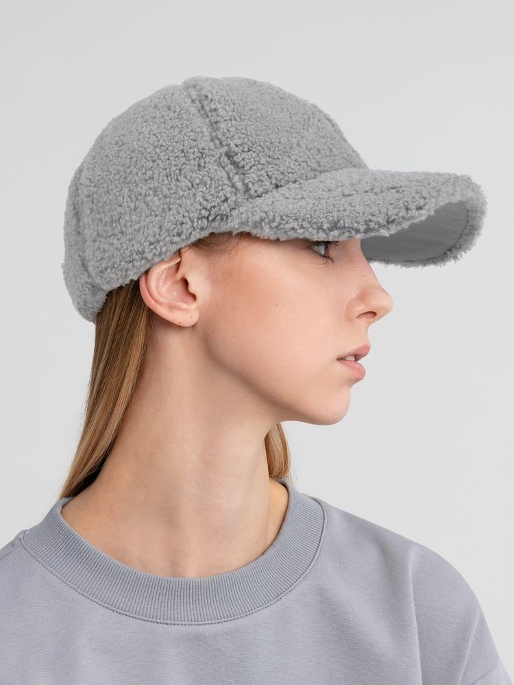Бейсболка Oblako, утепленная, серая — изображение 7