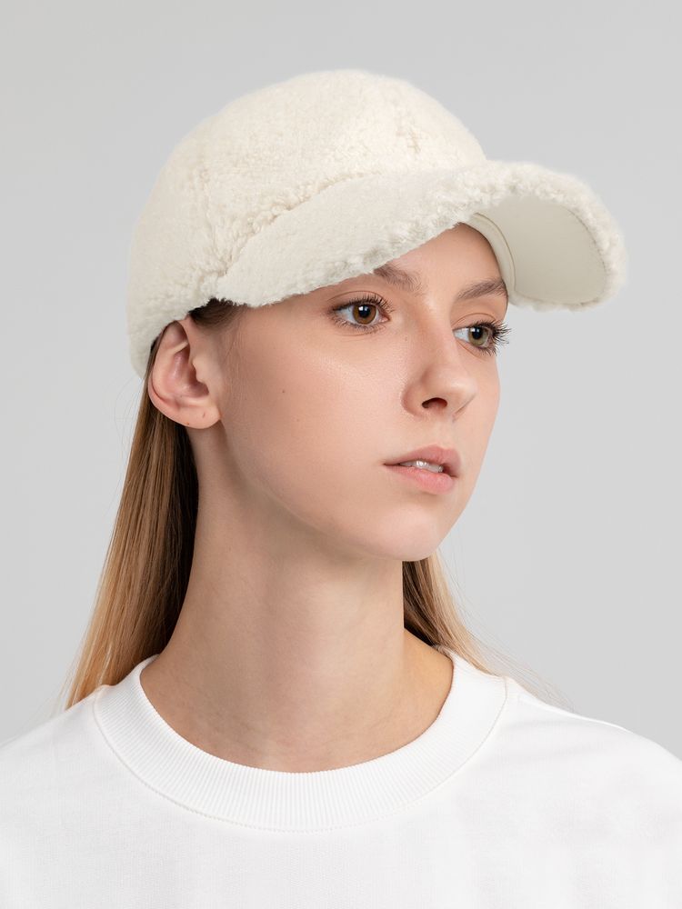 Бейсболка Oblako, утепленная, молочно-белая — изображение 7