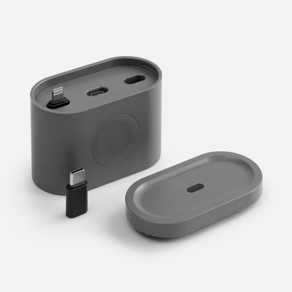 Зарядная станция с часами и подсветкой Large Charge ver.2, серая — изображение 7