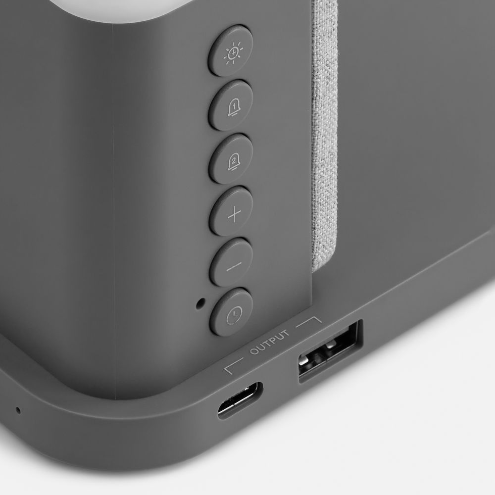 Зарядная станция с часами и подсветкой Large Charge ver.2, серая — изображение 6