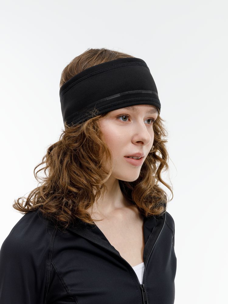 Спортивная повязка утепленная Jogge, черная — изображение 11