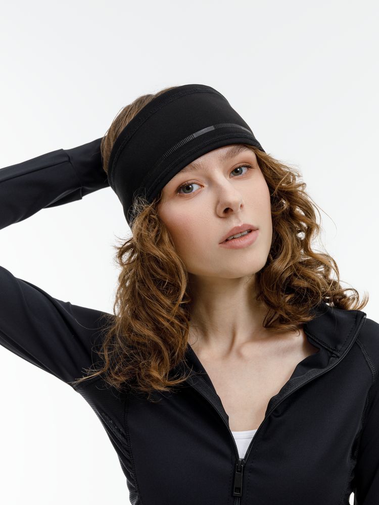 Спортивная повязка утепленная Jogge, черная — изображение 10