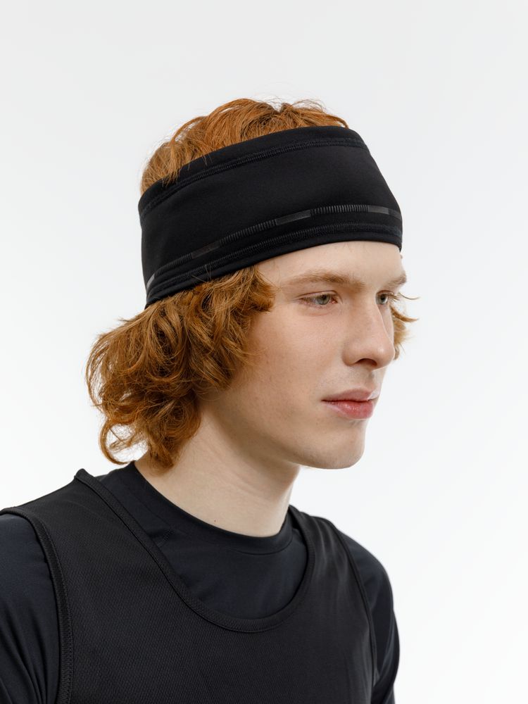 Спортивная повязка утепленная Jogge, черная — изображение 13