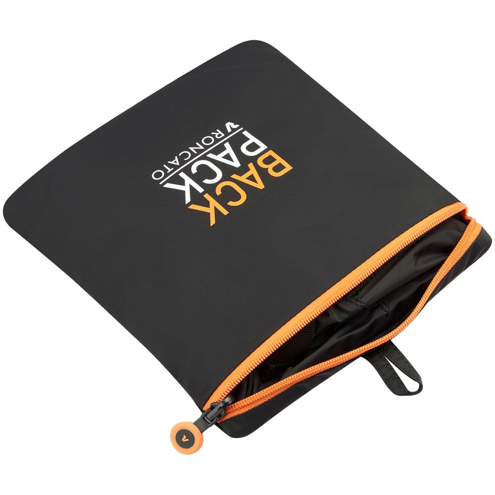 Складной рюкзак Compact Neon, черный с оранжевым — изображение 8