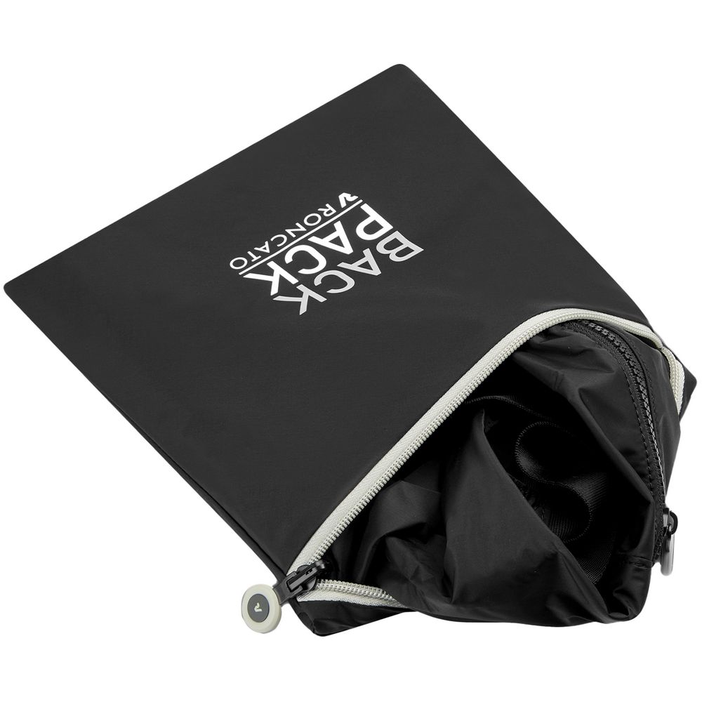 Складной рюкзак Compact Neon, черный с белым — изображение 9