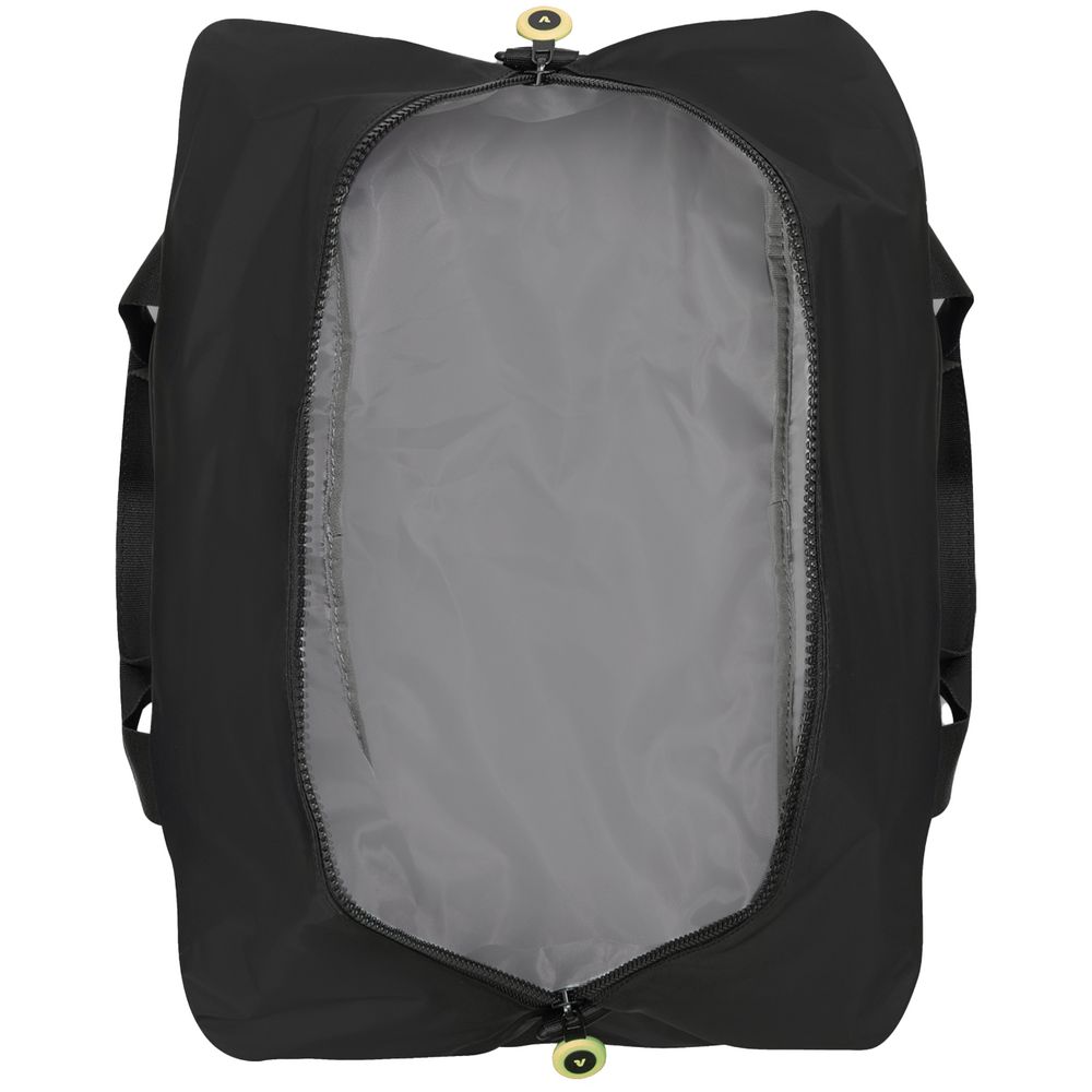 Сумка дорожная Compact Neon, черная с зеленым — изображение 6