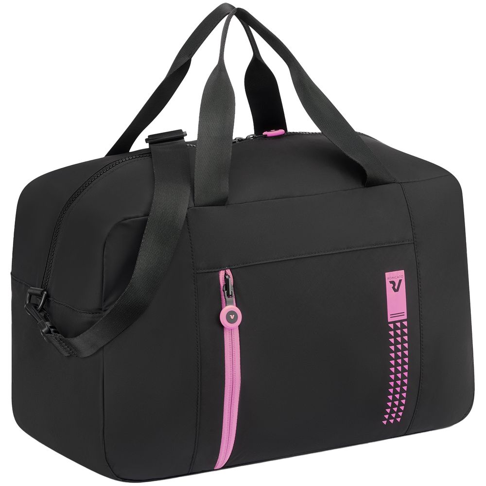 Сумка дорожная Compact Neon, черная с розовым — изображение 2