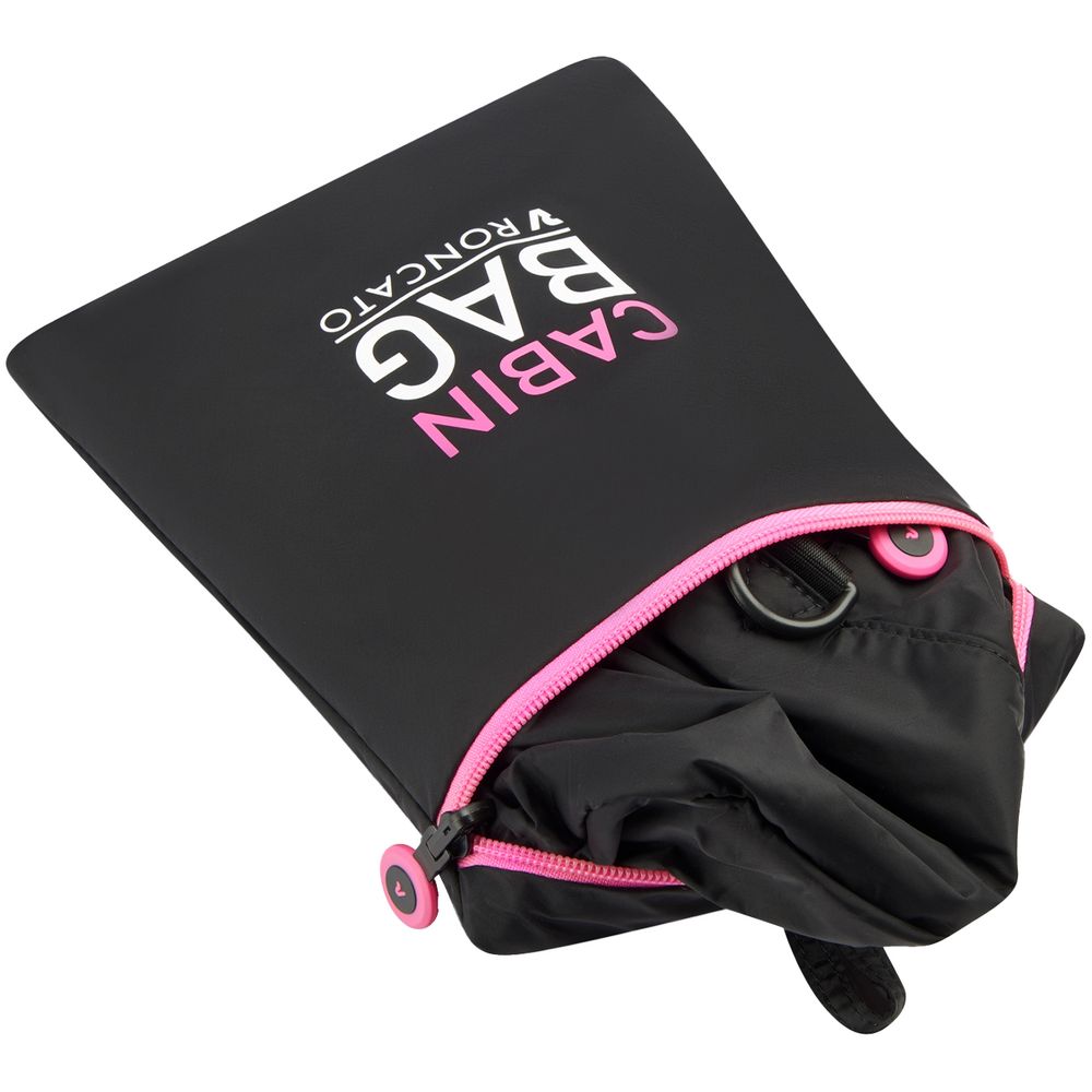 Сумка дорожная Compact Neon, черная с розовым — изображение 9