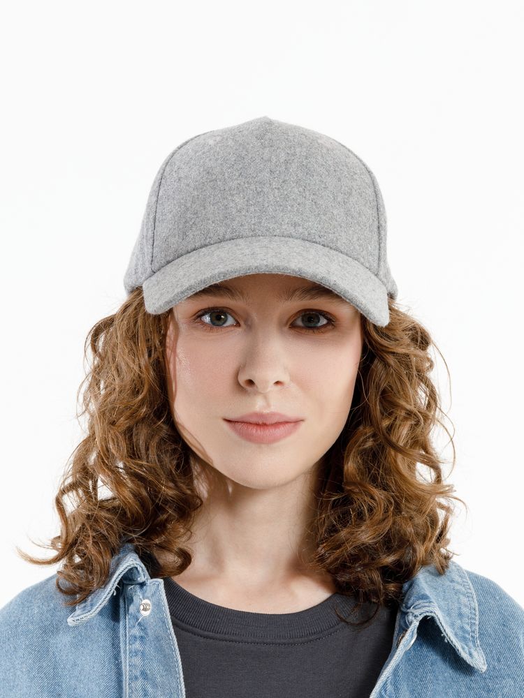 Бейсболка Woolridge, серый меланж — изображение 10