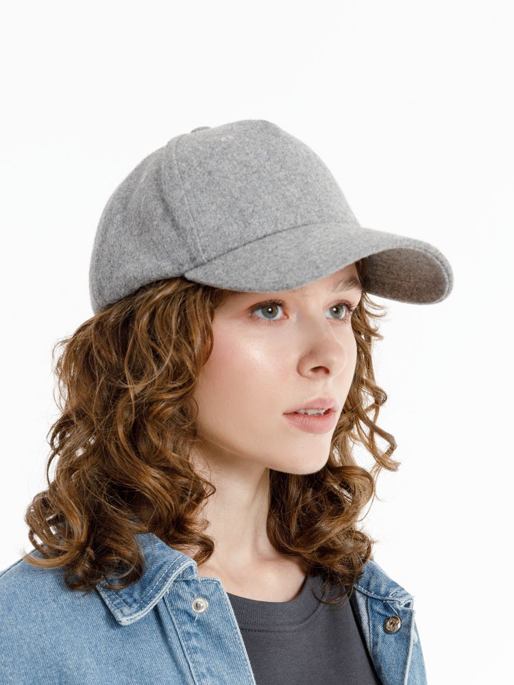 Бейсболка Woolridge, серый меланж — изображение 11