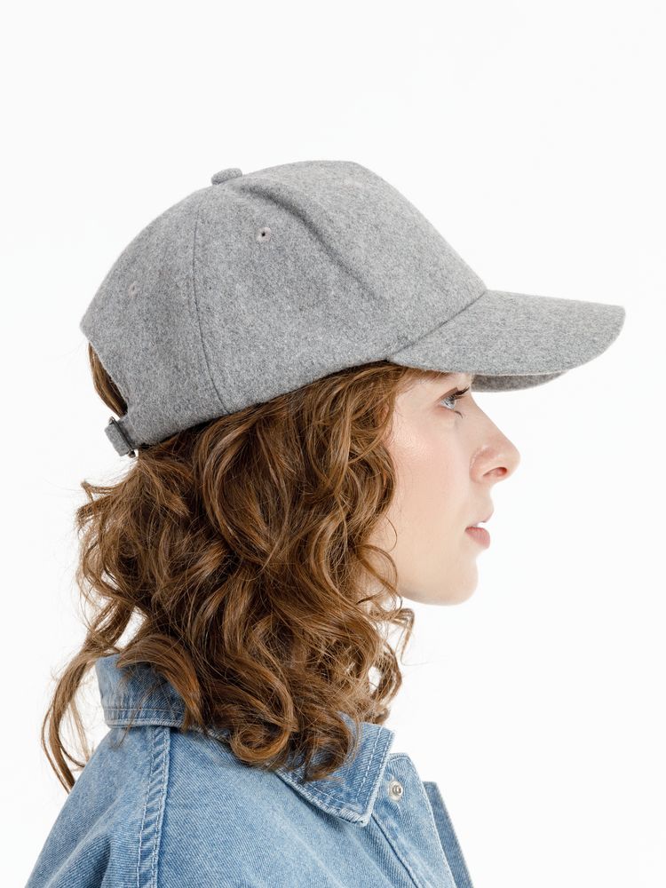 Бейсболка Woolridge, серый меланж — изображение 12