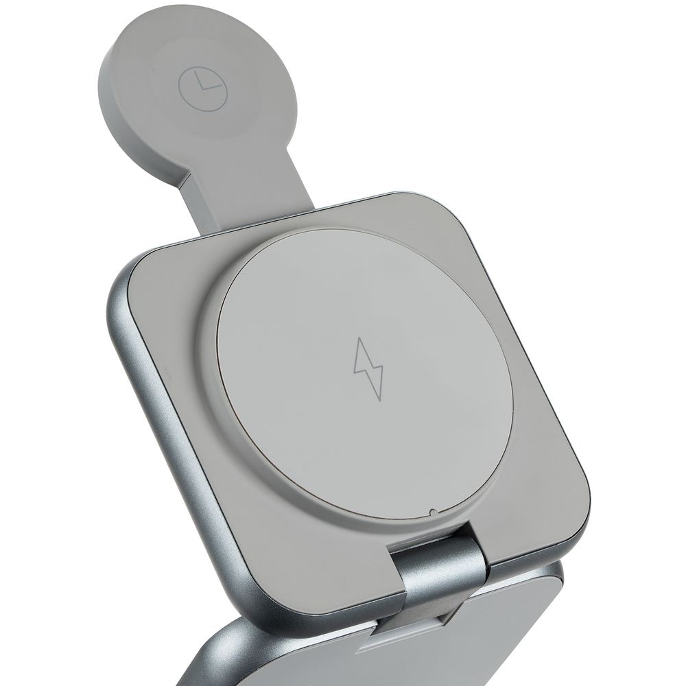 Складная станция беспроводной зарядки Terza, серебристая — изображение 6