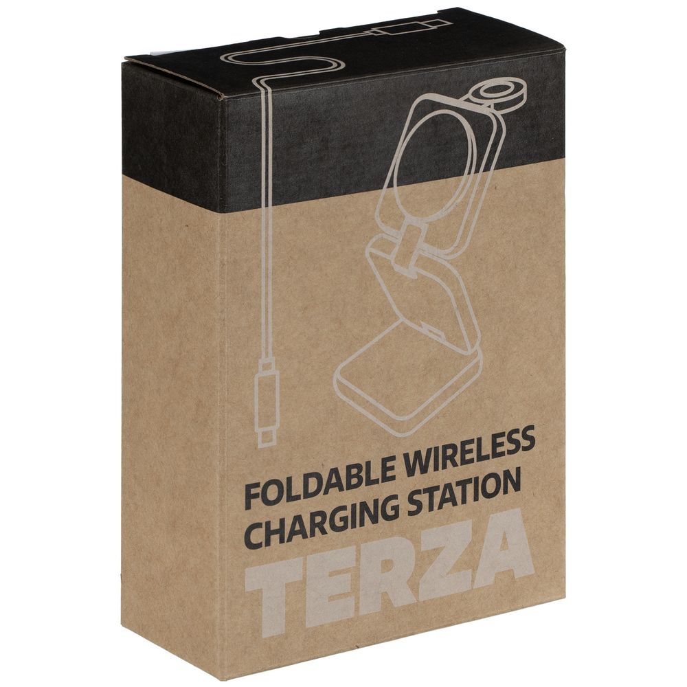 Складная станция беспроводной зарядки Terza, серебристая — изображение 12