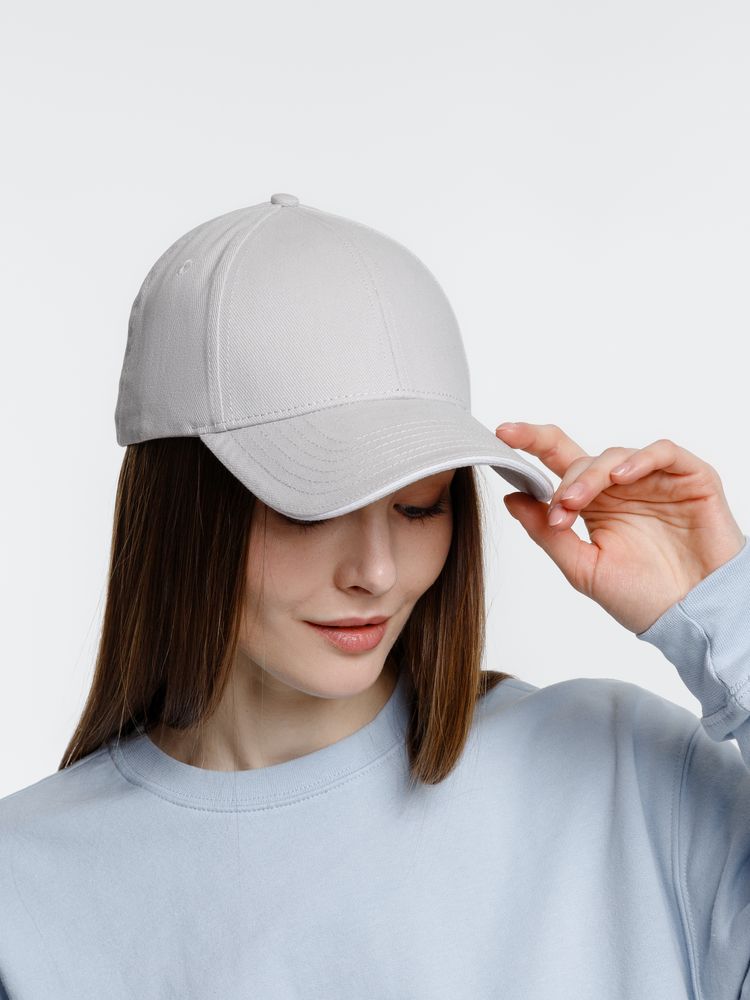 Бейсболка Spiker, серая с белым — изображение 11