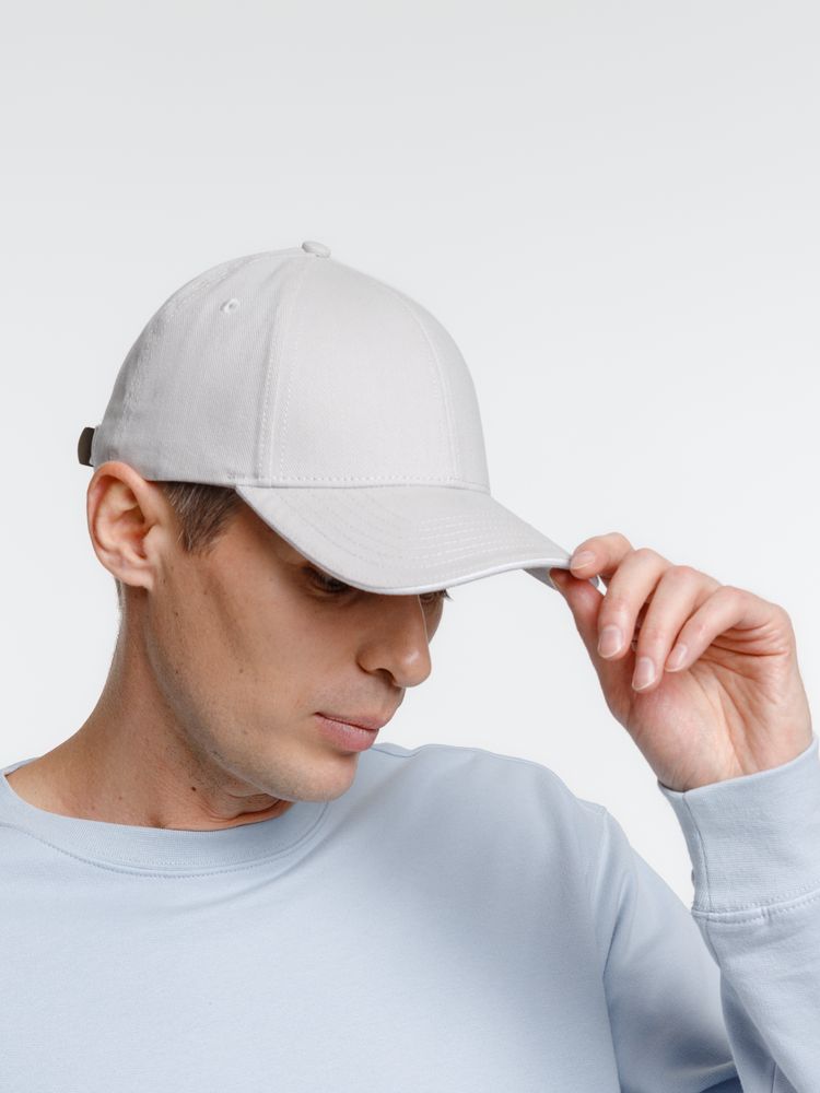 Бейсболка Spiker, серая с белым — изображение 7